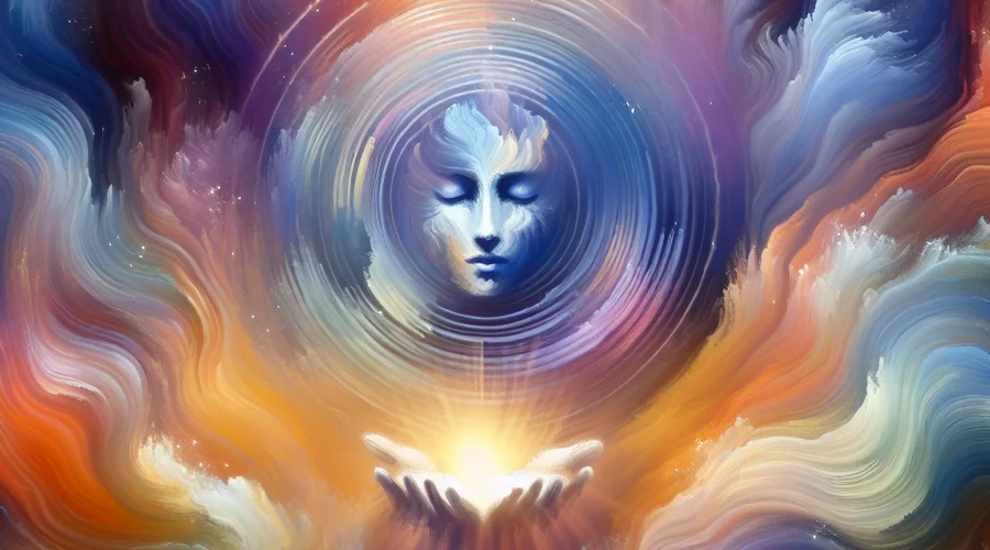 A vibrant energy visualization representing Jeonghan saju&rsquo;s gentle yet magnetic presence.