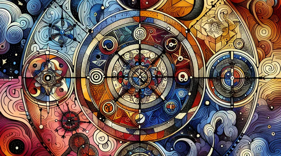 A conceptual diagram of the Four Pillars illustrating Jisoo saju&rsquo;s astrological elements.