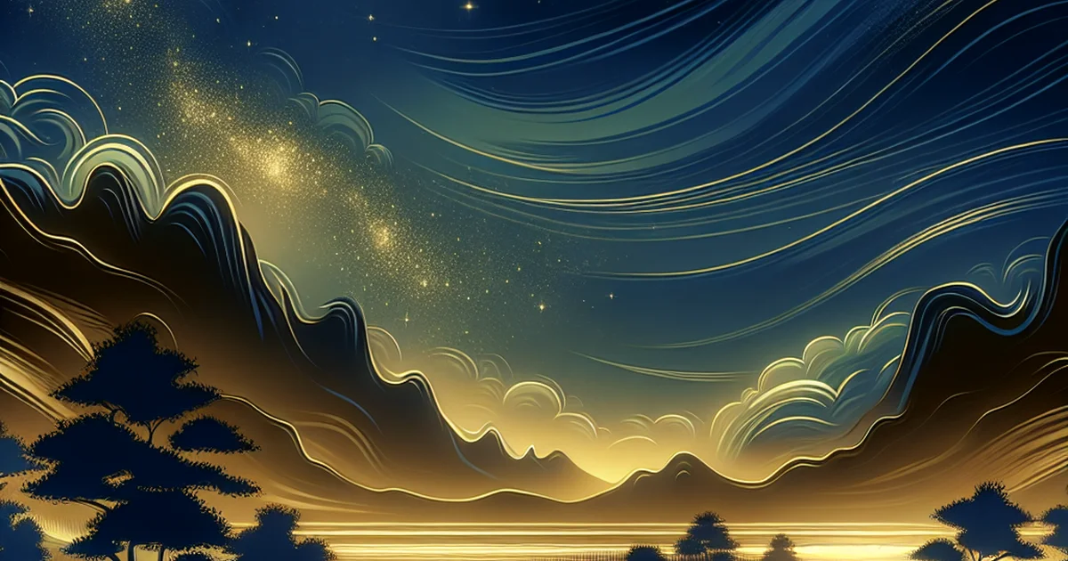 An atmospheric landscape reflecting Joshua saju's calming energy and deep connection with fans.