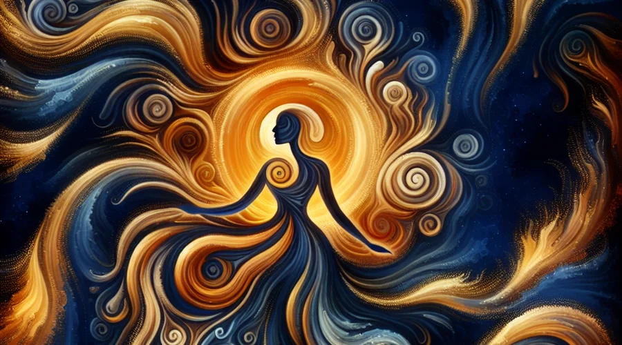 Symbolic illustration of energy capturing Karina saju essence in vibrant colors.